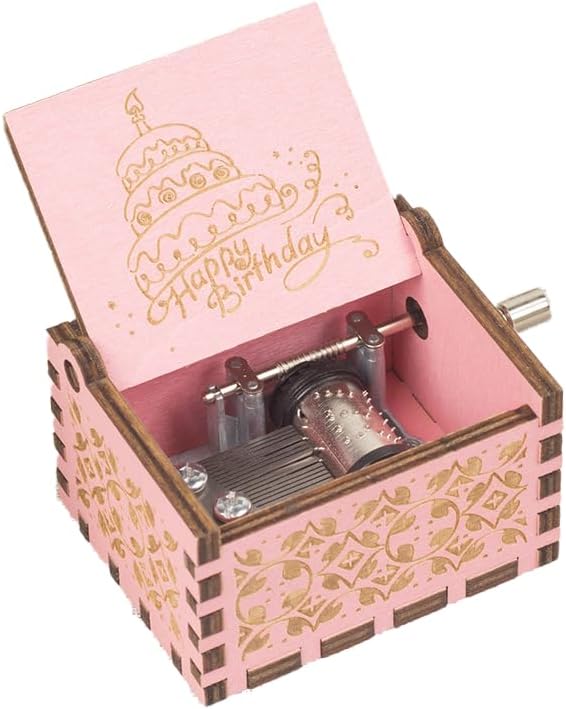 1Pcs Handy Music box Gifts for happy birthday wooden Randomly Shape (Random Color) (F)-B0DJN4XRXV