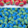 [4 pcs] Random Color Rainbow EVA Cat Play Ball Interactive Cat Dog Play Chewing Rattle Scratch EVA Ball Training Balls Pet Run Supplies, (C4)-B0FL15CRF2