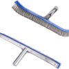 18inch Swimming Pool Steel Brush Bottom Walls Cleaning Supplies Compatible With Pond Spa Hot Spring-B0FMGRQKJ6
