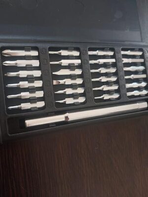 Precision Screwdriver Set – 24 Bits + Sleek Metal Handle-B0FKH18MD4
