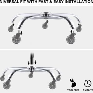 616ERinz0sL._SL1500_ office chair base, 28 inch office chair base replacement with reinforced metal legs (2200lbs), chair bottom part for most chairs, cylinder and caster sockets (silver)-B0FLVNSNHQ