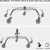 office chair base, 28 inch office chair base replacement with reinforced metal legs (2200lbs), chair bottom part for most chairs, cylinder and caster sockets (silver)-B0FLVNSNHQ