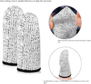 5 PCS Anti-Cut Finger Cover Finger Protector Sleeve Level 5 High-strength Safety Anti Cut Fingertip Gloves Kitchen ToolsB0FKTNRDT5