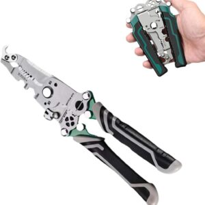 18 in 1 Foldable Wire Stripper, Multi-function Wire Stripping Pliers for Cutting and Pulling Wires Cable Scissors, Wire Stripper Tool-B0FMFPWWQ6