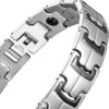 Men's Magnetic Therapy Bracelet – Stainless Steel Pain Relief Bracelet with Germanium, Infrared, Negative Ions & Magnets 1PCS - 22CM-B0FMYK4R66