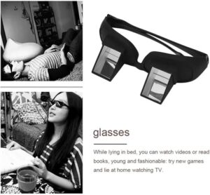 Lazy Glasses Bed Prism Glasses Spectacles Horizontal High Definition Glasses Prism Periscope Lie Down Eyeglasses for Reading and Watch TV in Bed Unisex-B0FKHH44HV