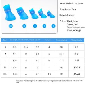 61J89QJP+YL._AC_SL1289_ 4Pcs Pet WaterProof Rainshoes Anti-slip Rubber Boot For Big Large and Small Dogs Cats Outdoor Boots Pet Rain Shoes For Pets (Black, XL: Shoe length 7.5cm/ Shoe width 6cm)-B0FKBY6Q5Y