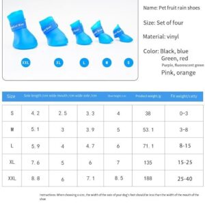 61J89QJP+YL._AC_SY879_ 4Pcs Pet WaterProof Rainshoes Anti-slip Rubber Boot For Big Large and Small Dogs Cats Outdoor Boots Pet Rain Shoes For Pets (Purple, XL: Shoe length 7.5cm/ Shoe width 6cm)-B0FKBZ5117