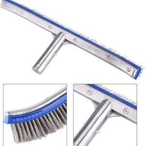 18inch Swimming Pool Steel Brush Bottom Walls Cleaning Supplies Compatible With Pond Spa Hot Spring-B0FMGRQKJ6