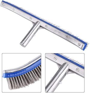 18inch Swimming Pool Steel Brush Bottom Walls Cleaning Supplies Compatible With Pond Spa Hot Spring-B0FMGRQKJ6