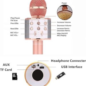 61+SVF9J8tL._AC_SX425_ Topper gifts for girls aged 3-15 years, Bluetooth wireless karaoke microphone for Christmas gifts for girls and boys aged 4-12 years for girls and boys aged 4-12 years, unidirectional