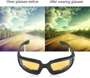 1Pcs Windproof Motorcycle Goggles UV Protection Men Motor Glasses Riding EyewearMen Eye Protection Windproof Moto Goggles Accessories-B0FMR663D7
