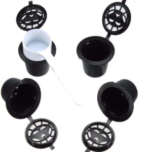 4Pcs Refillable/Reusable Coffee Capsules Pod For Coffee Machine - You Have To Select non Fully Grinding Been for best redults - Be Sure it is compatable with yours Machine-B0FLDNLXPS