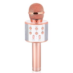 Topper gifts for girls aged 3-15 years, Bluetooth wireless karaoke microphone for Christmas gifts for girls and boys aged 4-12 years for girls and boys aged 4-12 years, unidirectional