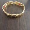 Men's Gold Magnetic Therapy Bracelet – Elegant Stainless Steel Wellness Bracelet with Negative Ions, Germanium & Infrared Elements 1PCS - 22CM-B0FMYJQGXX