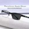 Men's Vintage Business Photochromic Myopia Glasses Half Frame Metal Blue Light Blocking Eyewear Classic UV Shades Sunglasses نظارات قصر النظر الشمسية متغيرة اللون في الشمس-B0FL9VXQPB