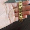Men's Gold Magnetic Therapy Bracelet – Elegant Stainless Steel Wellness Bracelet with Negative Ions, Germanium & Infrared Elements 1PCS - 22CM-B0FMYJQGXX