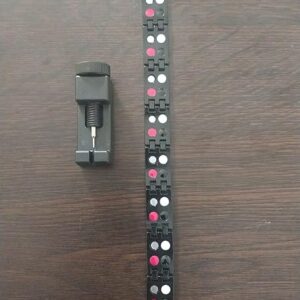 Men's Black Magnetic Therapy Bracelet – Elegant Blue Stone Design with Link Removal Tool 1pcs - 22cm-B0FMYQD11K