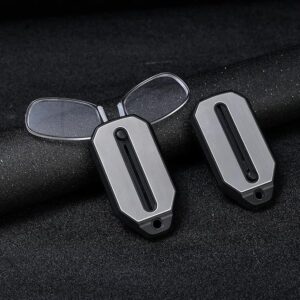 [1Pcs] Mini Portable Clip Nose Reading Glasses With Keychain Magnifier Folding Reading Glasses-B0FH6FY1Q4