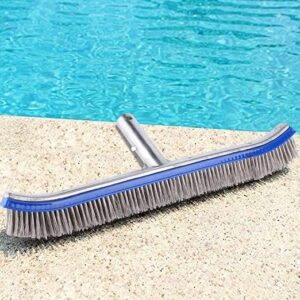 18inch Swimming Pool Steel Brush Bottom Walls Cleaning Supplies Compatible With Pond Spa Hot Spring-B0FMGRQKJ6