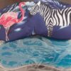 Tropical Animal Print Sleep Mask with Cooling Gel Insert – Flamingo & Zebra Design-B0FMQ3YN56