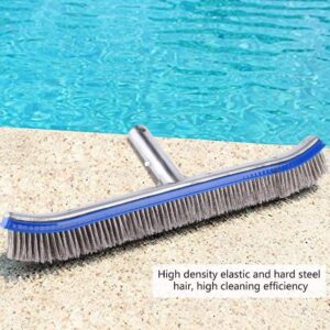 18inch Swimming Pool Steel Brush Bottom Walls Cleaning Supplies Compatible With Pond Spa Hot Spring-B0FMGRQKJ6