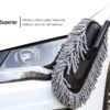 Super Soft Microfiber Car Duster Exterior with Extendable Handle, Car Brush Duster for Car Cleaning Dusting - Grey - Big one about 55 to 75 cm telescopic-B0FM6BLF91