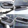 Super Soft Microfiber Car Duster Exterior with Extendable Handle, Car Brush Duster for Car Cleaning Dusting - Grey - Big one about 55 to 75 cm telescopic-B0FM6BLF91
