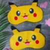 Cute Pikachu Sleep Mask for Kids & Adults – Soft Plush Eye Mask with Adjustable Strap
