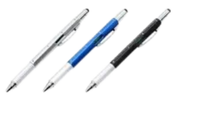 1PCe Construction Tools Screwdriver Screen Touch Ballpoint Pen Ruler Gadgets Capacitive Pen 6 in 1 Multi-functional Pen (Red)-B0FLT3LJD7