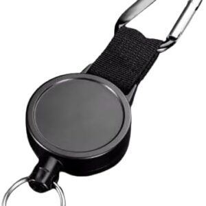 حامل شارة قابل للسحب مع مشبك حلقة تثبيت - بكرة بطاقة هوية شديدة التحمل مع حلقة مفاتيح للعمل والمكتب والاستخدام الخارجي قطعة واحدة-B0FS1KPRNB