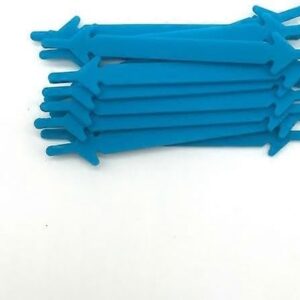 أربطة أحذية سيليكون بدون رباط - ١٢ قطعة - أربطة أحذية مرنة، مقاومة للماء، ومقاومة للانزلاق للأطفال، والكبار، وللرياضة، والجري، وركوب الدراجات - أزرق-B0FRFNT512