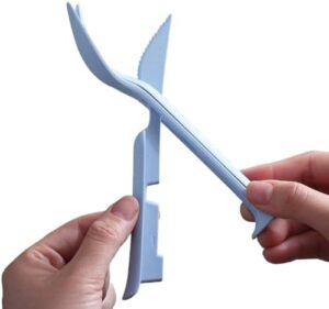 طقم ملاعق بلاستيكية مع وعاء تخزين - ١٨ قطعة - أدوات مائدة خفيفة الوزن وقابلة لإعادة الاستخدام للمطبخ والحفلات والاستخدام الخارجي-B0FRG6C8NW