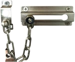 قفل سلسلة باب من الفولاذ المقاوم للصدأ - حارس أمان شديد التحمل للمنزل والشقق والمكتب - تركيب سهل مع براغي متضمنة قطعة واحدة-B0FRZ7KHG4