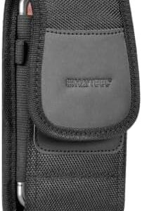 حافظة هاتف من النايلون  بمشبك حزام حمل حقيبة خصر - عمودي (XL) 16 × 8.8 × 1.7 سم-B0FQ67XXHB