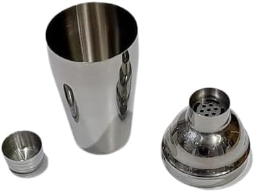 خلاط كوكتيل من الفولاذ المقاوم للصدأ - طقم مكون من 3 قطع مع مصفاة مدمجة - خلاط مشروبات احترافي للاستخدام المنزلي أو البار - 25 سم-B0FR2CGBRW