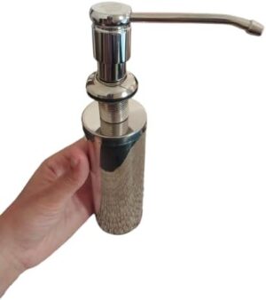 موزع صابون من الفولاذ المقاوم للصدأ - زجاجة مضخة قابلة لإعادة التعبئة للمطبخ أو الحمام - عصري ومتين-B0FRFYT17W