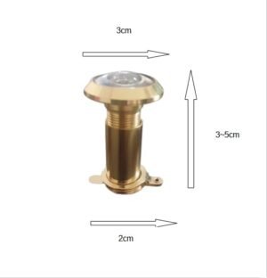 عدسة باب نحاسية بزاوية واسعة (عين الباب) - رؤية ١٨٠ درجة - مناسبة للأبواب بسمك ٢٥-٤٢ مم (ذهبي، ٢٥-٤٢)-B0FR4WD8H8