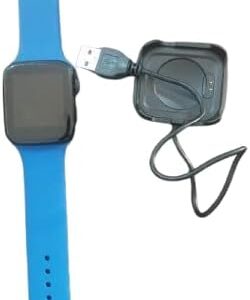 ساعة ذكية مع متتبع لياقة بدنية - ساعة رياضية بشاشة تعمل باللمس مع مراقب لمعدل ضربات القلب، عداد خطوات، إشعارات وشحن USB - أزرق-B0FS1MWD3S