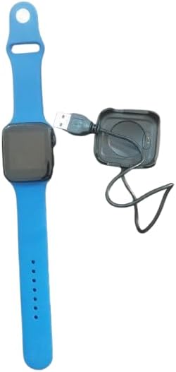 ساعة ذكية مع متتبع لياقة بدنية - ساعة رياضية بشاشة تعمل باللمس مع مراقب لمعدل ضربات القلب، عداد خطوات، إشعارات وشحن USB - أزرق-B0FS1MWD3S