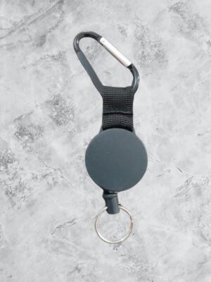 حامل شارة قابل للسحب مع مشبك حلقة تثبيت - بكرة بطاقة هوية شديدة التحمل مع حلقة مفاتيح للعمل والمكتب والاستخدام الخارجي قطعة واحدة-B0FS1KPRNB