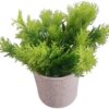نبات صناعي في وعاء، نبات أخضر واقعي مع وعاء مزخرف، ديكور مكتب منزلي داخلي-B0FS745XLN
