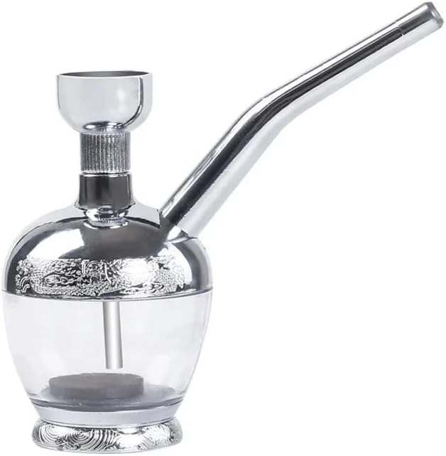 غليون مياه جديد على شكل زجاجة، شيشة صغيرة محمولة، غليون تدخين التبغ، هدية صحية، فلتر أنبوب معدني، فلترة شيشة-  B0FSDVC4D4