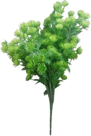 باقة زهور صناعية خضراء بأزهار صغيرة واقعية - ارتفاع ٣٧ سم، عرض ٢٢ سم | نبات زينة أنيق للمنزل والمكتب والمناسبات، قطعة واحدة-B0FQ5K1HWM