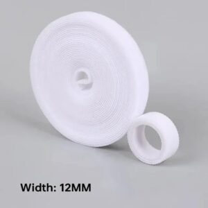 متجر منظم كابلات 5 أمتار/لفافة بعرض 12 مم، منظم كابلات USB، نايلون، أربطة كابلات قابلة للقص، فأرة، سماعة أذن، أربطة كابلات-B0FPYLNJY3