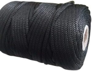 خيط حرير المتميز - سلك قوي ٣ مم - أسود - مثالي للحياكة والكروشيه والتطريز والأشغال اليدوية-B0FRFK7H8N