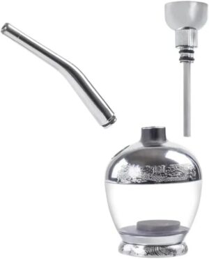 غليون مياه جديد على شكل زجاجة، شيشة صغيرة محمولة، غليون تدخين التبغ، هدية صحية، فلتر أنبوب معدني، فلترة شيشة-  B0FSDVC4D4