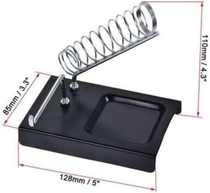 حامل مكواة لحام بقاعدة معدنية وحامل ملف - حامل مكواة متين مع صينية إسفنجية لإصلاح الإلكترونيات والأعمال اليدوية والهوايات قطعة واحدة-B0FQ3WYGMS