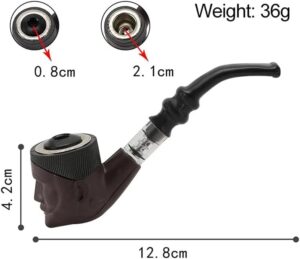 قطعة - غليون تدخين كلاسيكي متين عتيق مقاس 107 مم عالي الجودة بتصميم جديد ملحقات تد-B0FPYPKJFY