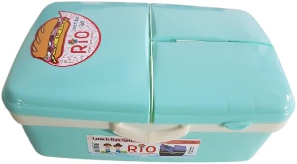 صندوق غداء بلاستيكي – 1.5 لتر / 51 أونصة | حاوية طعام متعددة المقصورات للعمل والسفر وإعداد الوجبات 1 قطعة 21 سم * 14 سم-B0FPD4K728